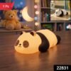 Sleeping Panda LED Night Light, Cute Silicone Bedside Lamp for Kids (1 Pc)