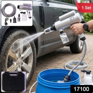 High Pressure Cordless Car Washer Gun Kit – Portable with Hose & Foam