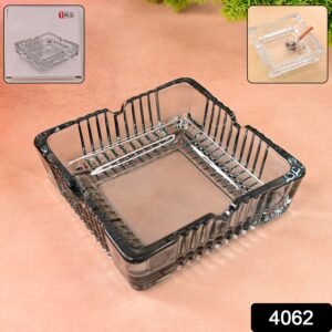 Glass Ashtray – Square Crystal Design | Styleva