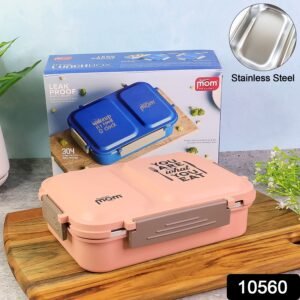 Stainless Steel Lunch Box – 2 Partition Leak-Proof Tiffin