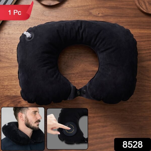 Inflatable Travel Neck Pillow – Soft, Portable & Self-Inflating Support