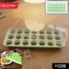 Plastic Ice Cube Tray – 21 Grid Round Mold with Lid