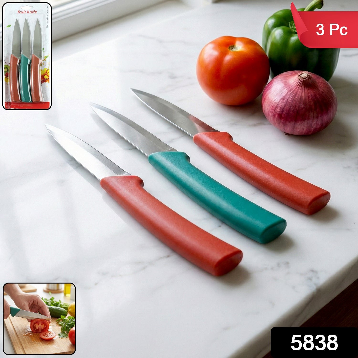 Kitchen Knife Set – Sharp Multipurpose Cutting Knives Pack of 3