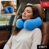 sku_cbc1e4da-3814-46b5-90be-c6ced8a1517f.jpg U Shaped Soft Neck Pillow Blue Travel Pillow Head Neck Support (1 Pc)