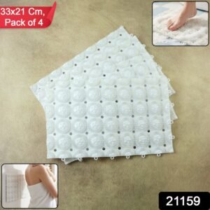 Bathroom Massage Mat – Anti-Slip Safety with Suction Cups (4-Pack)