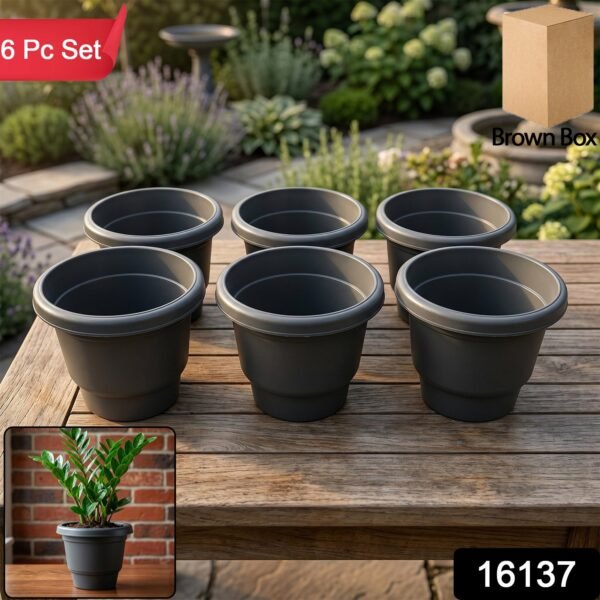 Plastic Flower Pot Planter Set – Ideal for Indoor & Outdoor Gardens