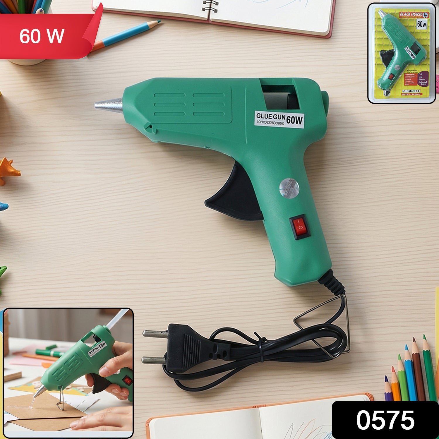 60 Watt Hot Melt Glue Gun – Versatile Crafts & DIY Tool