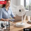 Portable Foldable USB Desktop Fan with Adjustable Height Stand (1 Pc)