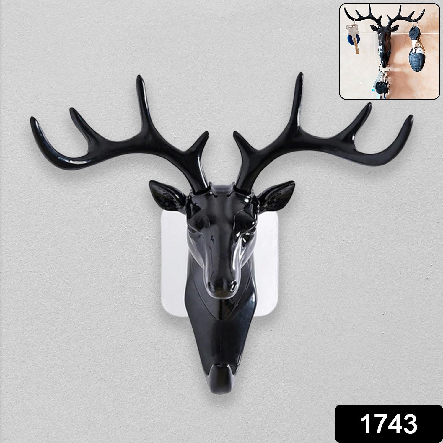 Deer Head Wall Hook – Self-Adhesive & Decorative | Styleva