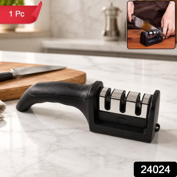 3 Stage Manual Knife Sharpener Tool for Steel and Ceramic Knives Ki...