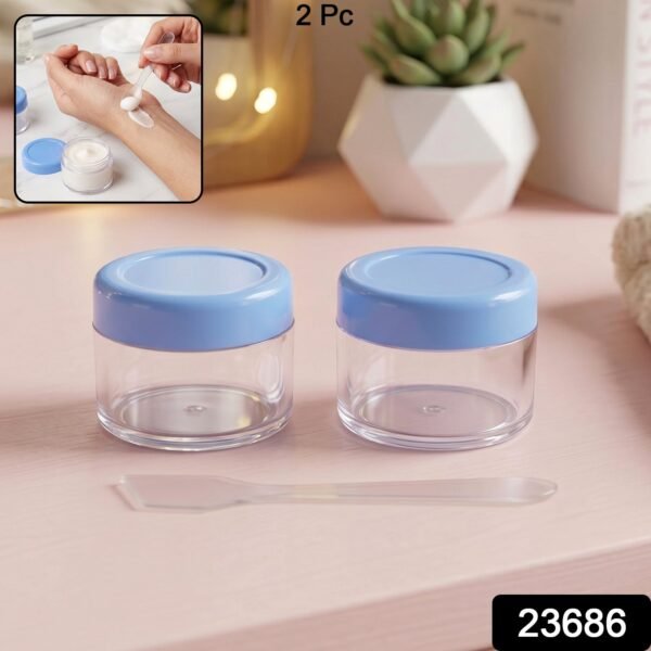 Plastic Cosmetic Jar Set – Refillable Travel Containers for Creams