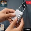 4 Digit Combination Padlock Resettable Number Lock for Luggage and...
