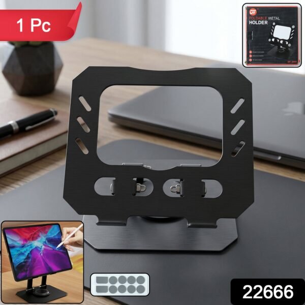 Foldable Adjustable Metal Tablet Stand – Multi-Angle Desk Support