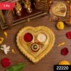 Heart Shape Kumkum Holder – Elegant Pooja Accessory for Festivals