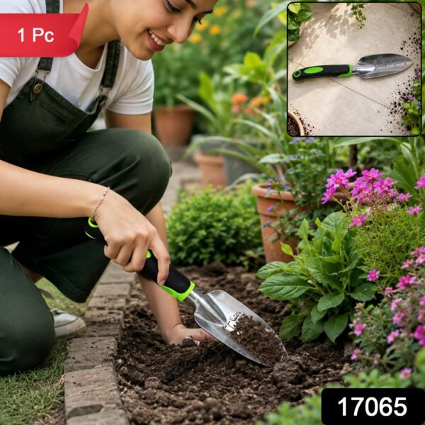 Garden Hand Trowel Stainless Steel Digging Tool Ergonomic Non Slip Handle (1 Pc)