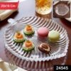 Leaf Shape Glass Serving Tray 20 x 16 cm Platter for Snacks and Dessert (1 Pc)