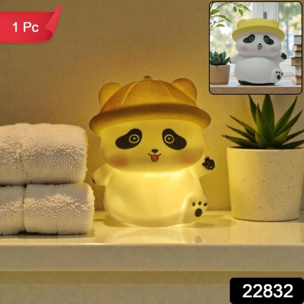 sku_ed673939-36aa-4f2e-8ac4-be3763156e5a Panda with Hat LED Night Light, Cute Silicone Bedside Lamp for Kids (1 Pc)