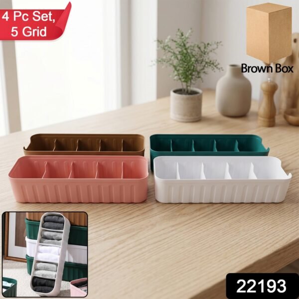Plastic Drawer Organizer Tray – Keeps Socks & Underwear Neat