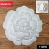 Round Floral PVC Table Mat – Waterproof & Heat Resistant for Dining
