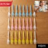 Plastic Fork 24 Pc Set Reusable Multicolour Dinner Forks Unbreakable (24 Pc Set)