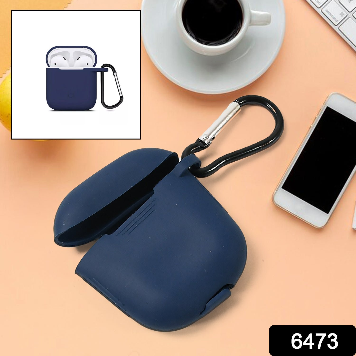 Wireless Earbuds Case – Shockproof Silicone Cover with Keychain | PHOBIA