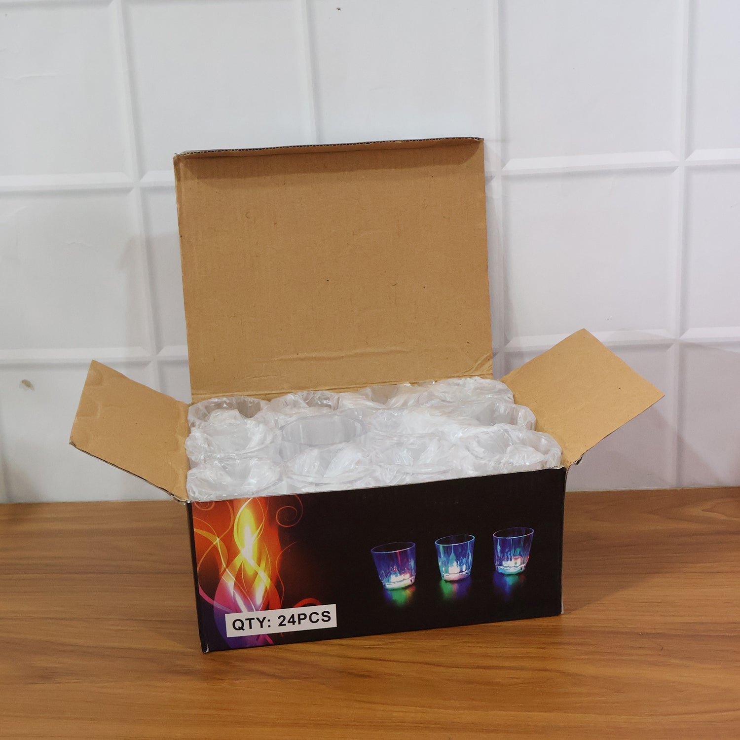LED Light-Up Shot Glass Set – Vibrant Party Drinkware 24 Pc