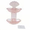 2 In 1 Double Layer Plastic Soap Dish Holder Wall Mounted Self Adhesive (1 Pc)