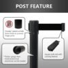 Retractable Belt Crowd Control Pole – Heavy Duty with Sturdy Base