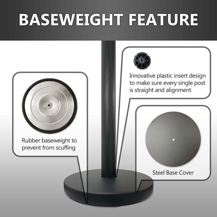 Retractable Belt Crowd Control Pole – Heavy Duty with Sturdy Base