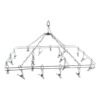 Stainless Steel Square Multi Clip Drying Hanger for Socks, Baby Clothes (1 Set)
