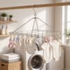 Stainless Steel Square Multi Clip Drying Hanger for Socks, Baby Clothes (1 Set)