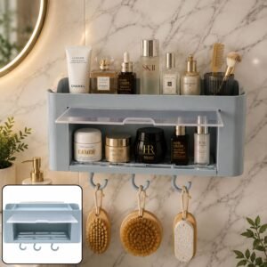 Wall Mounted Storage Organizer Shelf Bathroom Kitchen Solution
