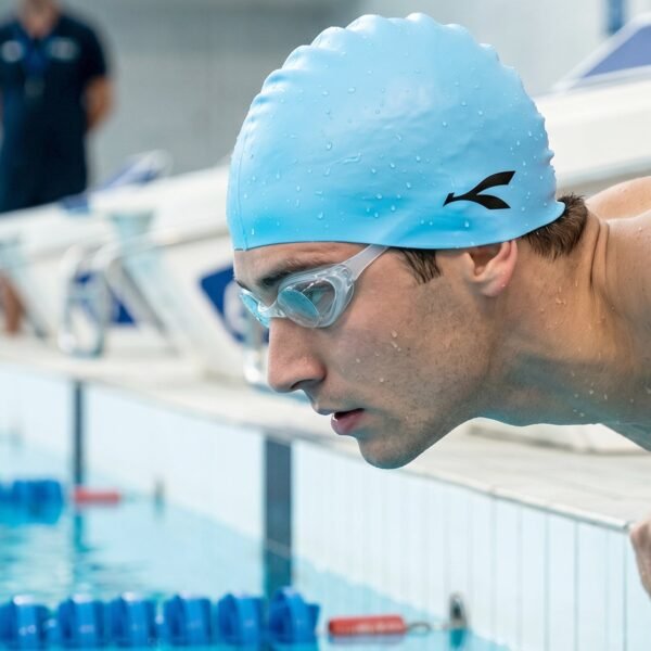 Waterproof Stretchable Silicone Swim Cap – Fits All Ages for Swim & Water Sports