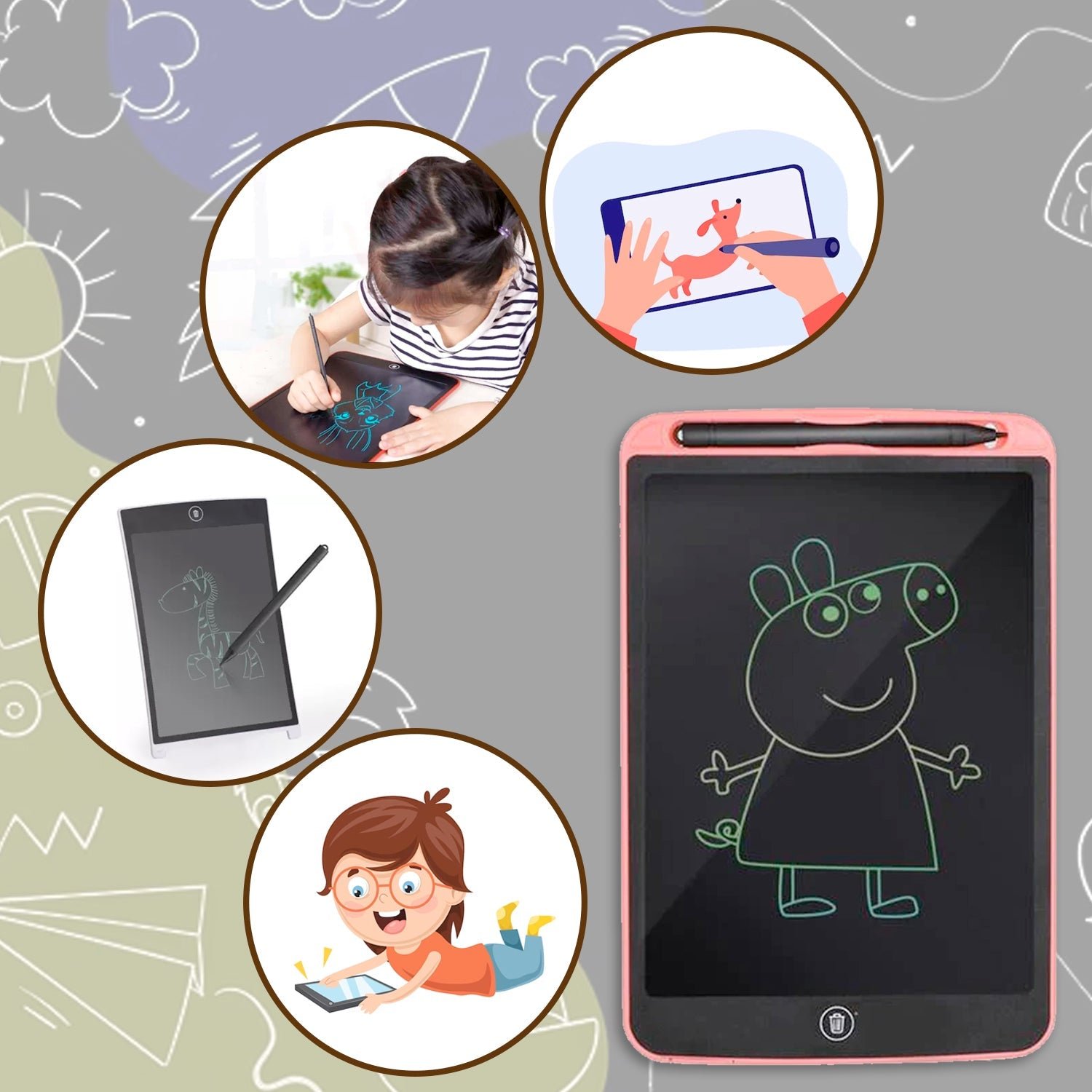 Kids LCD Writing Tablet – 8.5" Portable Drawing Pad | Boardoria