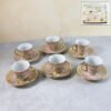 Floral Porcelain Tea Cup and Saucer Set – Elegant Gold Detailing
