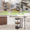 Metal Mesh Storage Trolley – 3-Layer Utility Cart with Wheels