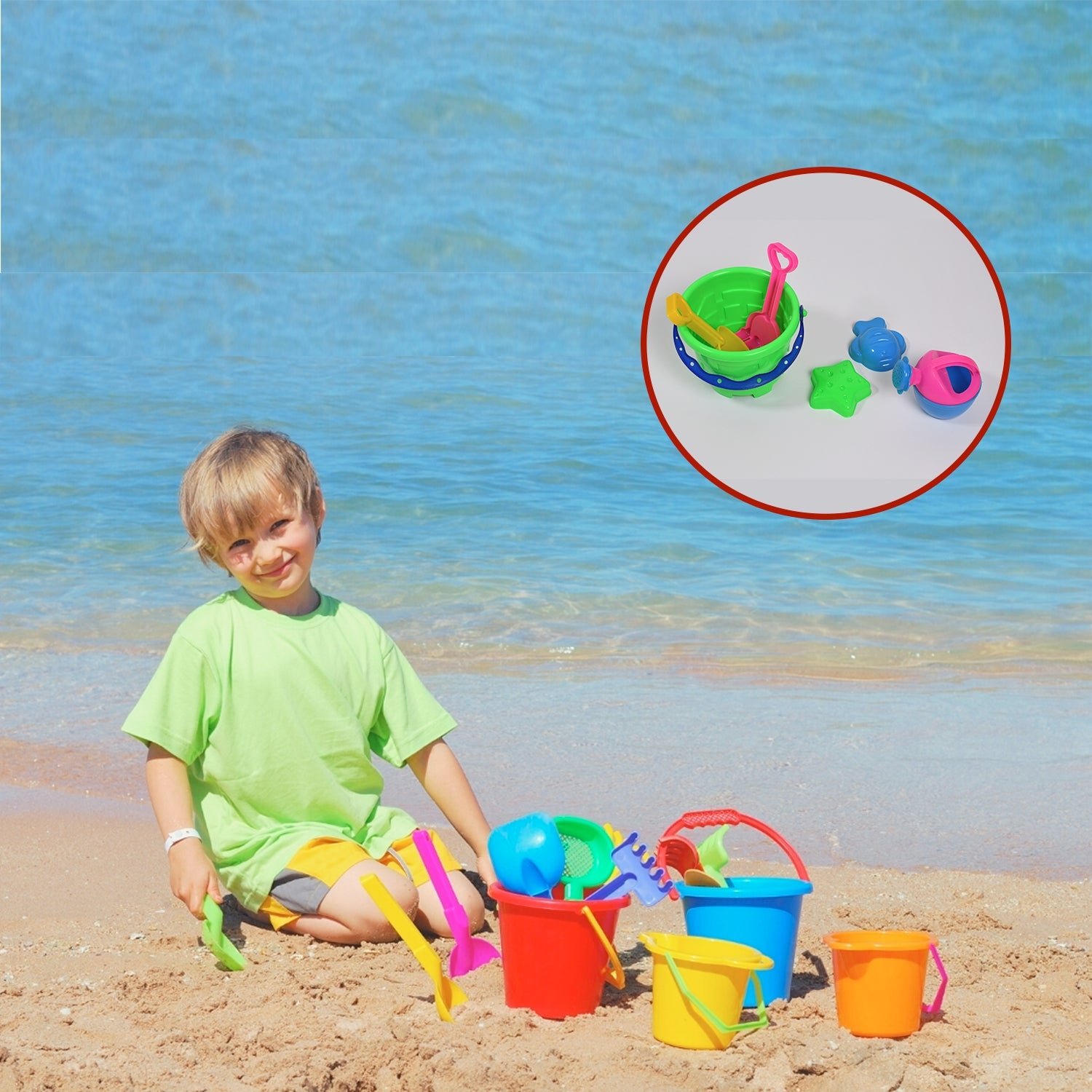 Beach Sand Castle Toy Set – 6 Pcs Kids Summer Play | Action Legion