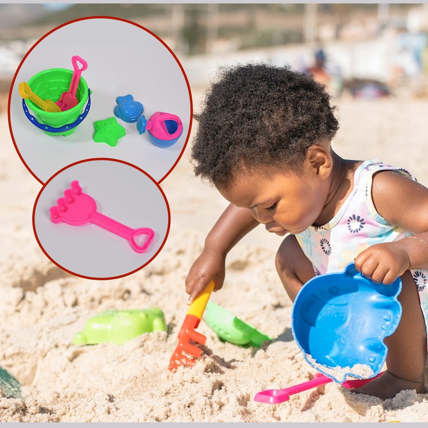Beach Sand Castle Toy Set – 6 Pcs Kids Summer Play | Action Legion