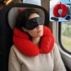 3 in 1 Travel Neck Pillow with Sleep Eye Mask and Ear Plugs (1 Set)