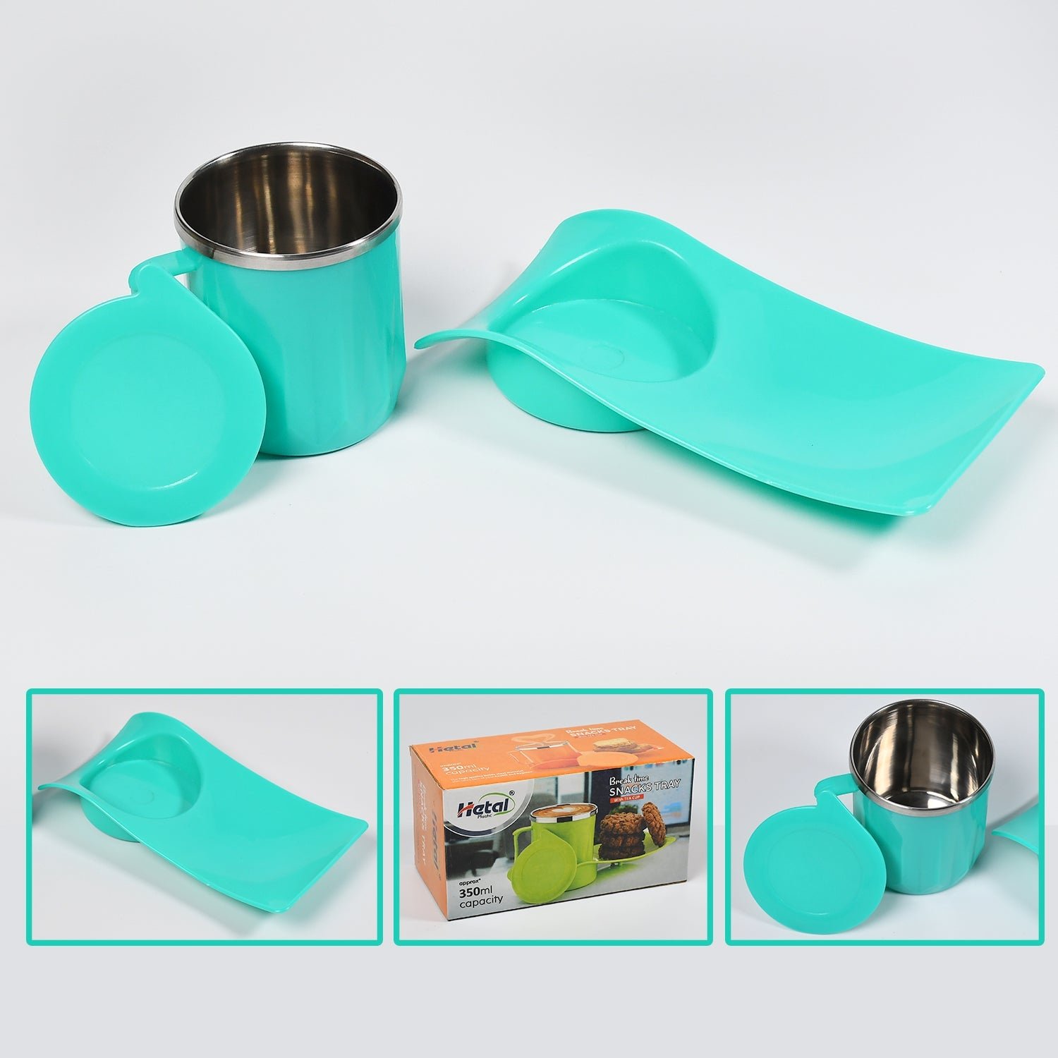 tray3 Snack Tray with Steel Cup – Multi-functional for Kids & Home | TinyTrendy
