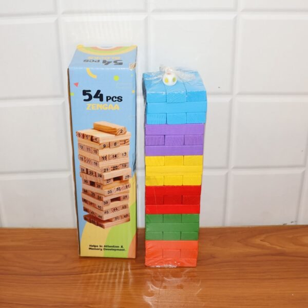 Wooden Stacking Tower Game – 54-Piece Classic Fun