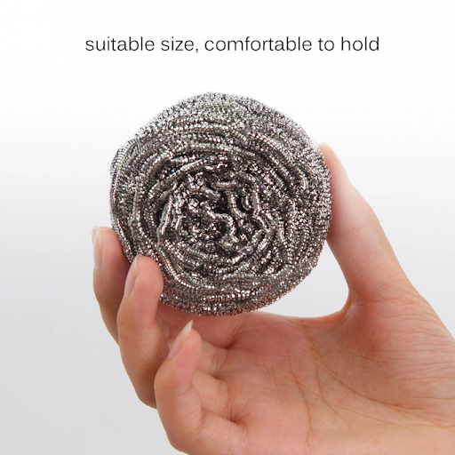 Stainless Steel Scrubber – Heavy-Duty Utensil Cleaning (6 Pack) | Velvet Wipe