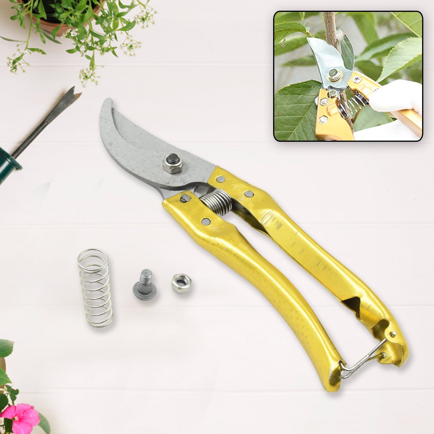 Garden Shears – Ultra Sharp Pruning Scissors for Plants | Velvet Wipe