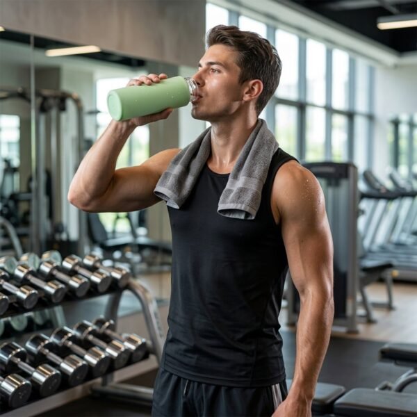 400 ML Glass Travel Water Bottle with Silicone Sleeve for Travellers (1 Pc)