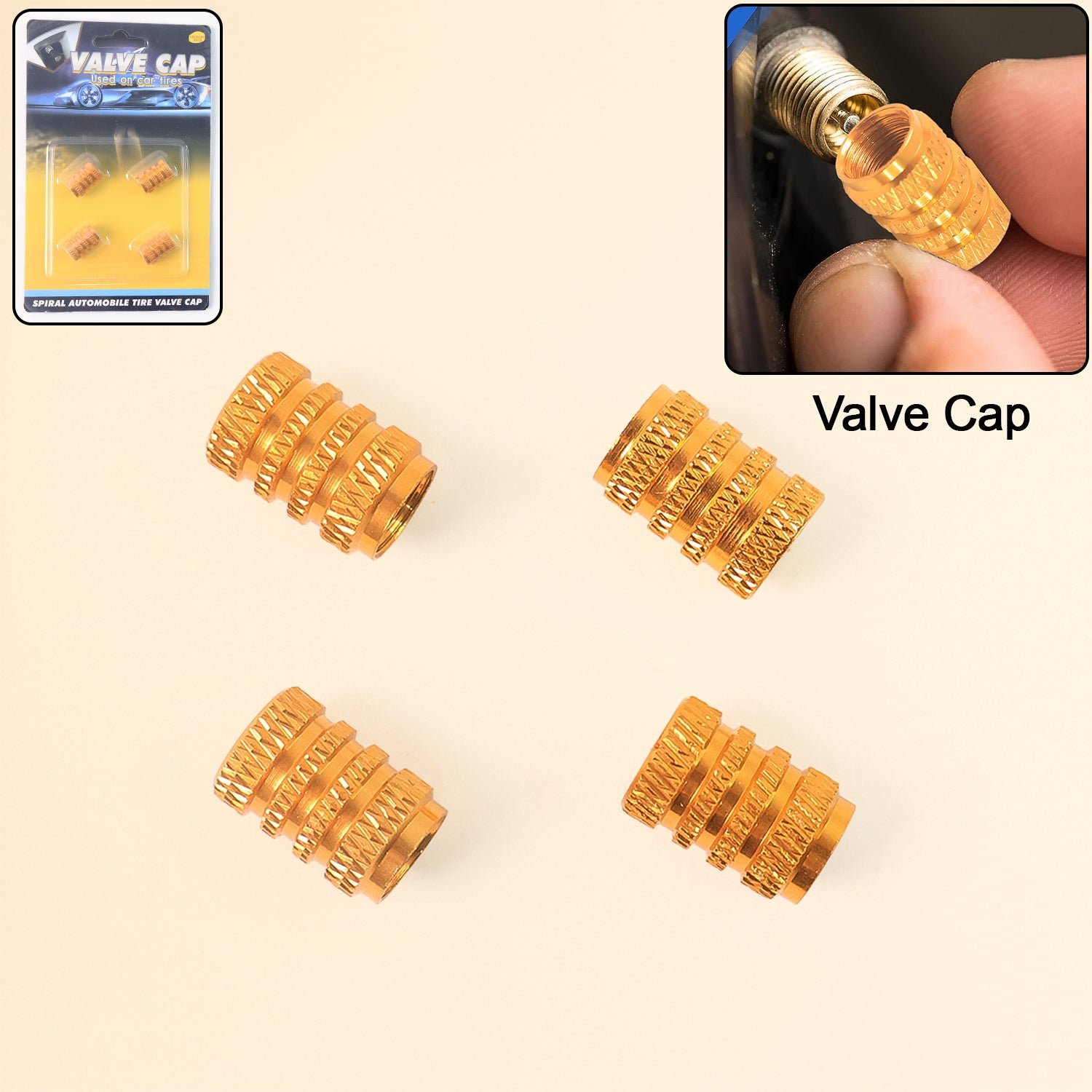 Silver Aluminium Valve Caps – Durable Set of 4 for Cars