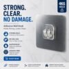 Self-Adhesive Transparent Wall Hook – Damage-Free, Reusable Holder