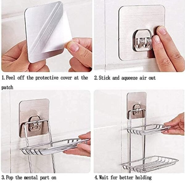 Self-Adhesive Transparent Wall Hook – Damage-Free, Reusable Holder