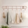 Wall Mounted Hook Rack – Space Saving & Stylish Rose Gold Finish