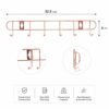 Wall Mounted Hook Rack – Space Saving & Stylish Rose Gold Finish