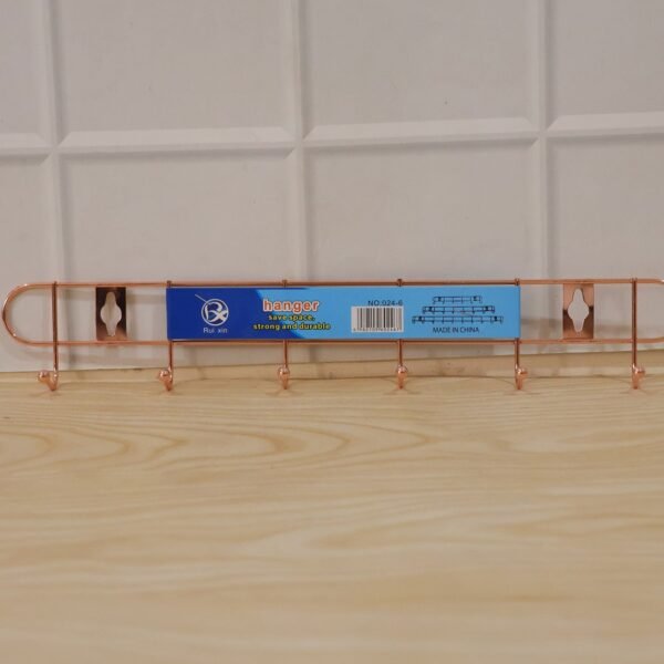 Wall Mounted Hook Rack – Space Saving & Stylish Rose Gold Finish